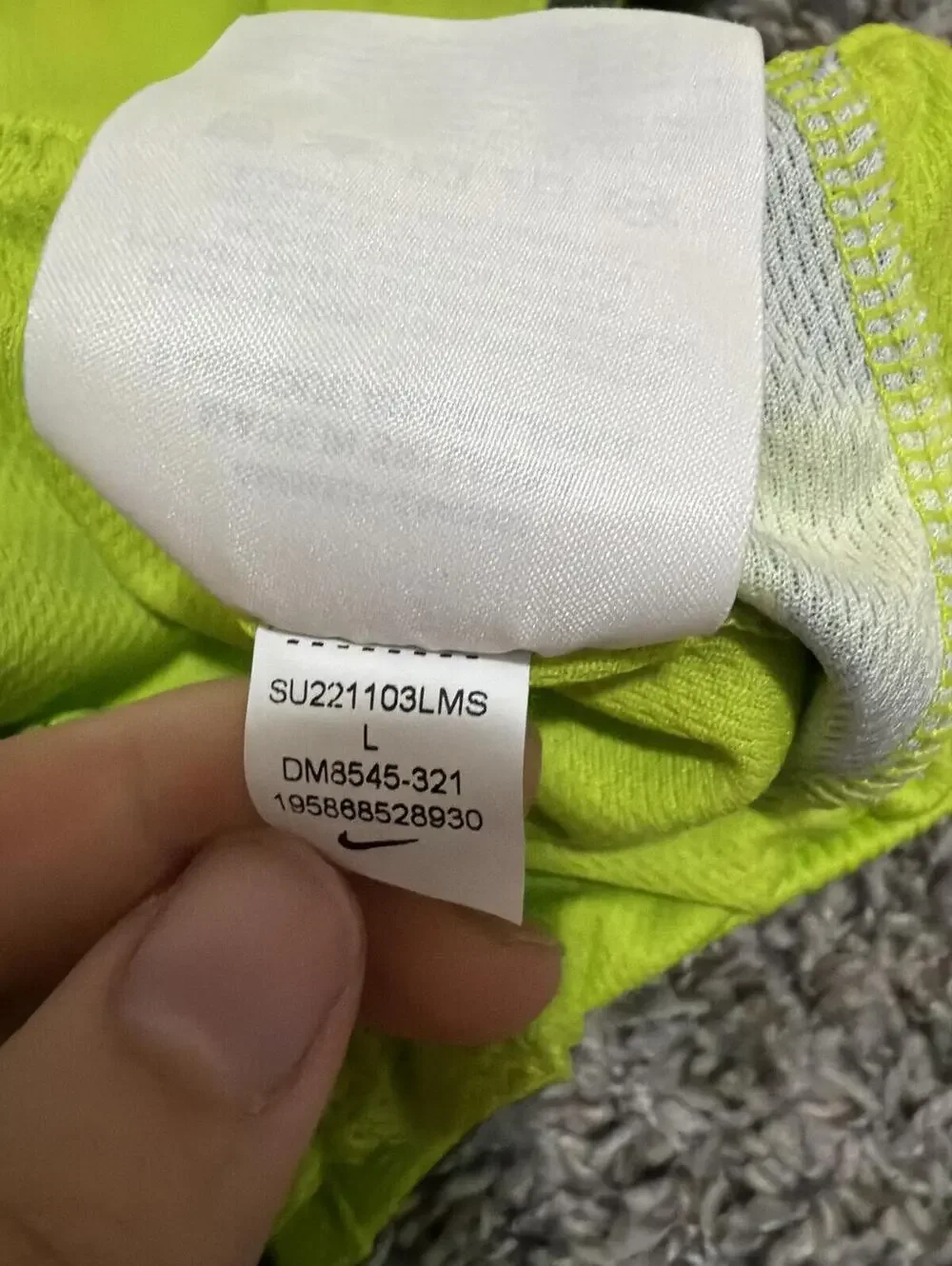 Nike Boys Yellow Neon Dri-Fit Athletic Shorts L